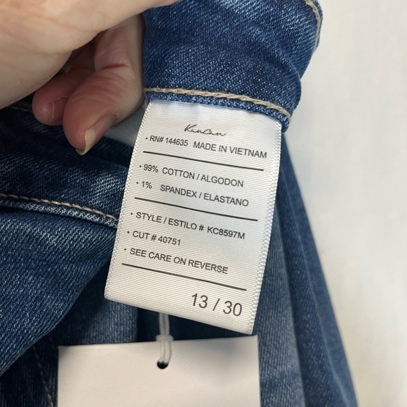 NWT KanCan - Women's Sultana High Rise Slim Straight Jean Medium Wash Size 13/30 - Picture 5 of 11